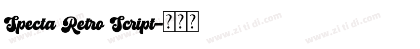 Specta Retro Script字体转换